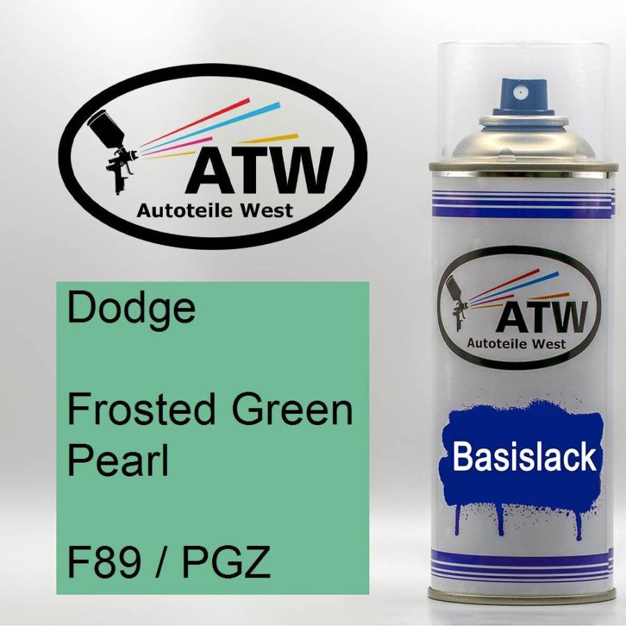 Dodge, Frosted Green Pearl, F89 / PGZ: 400ml Sprühdose, von ATW Autoteile West.